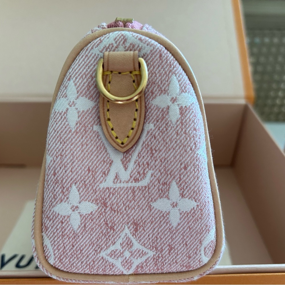 *NEW* Louis Vuitton Rose Pink Denim Nano Speedy - Picture 9 of 16